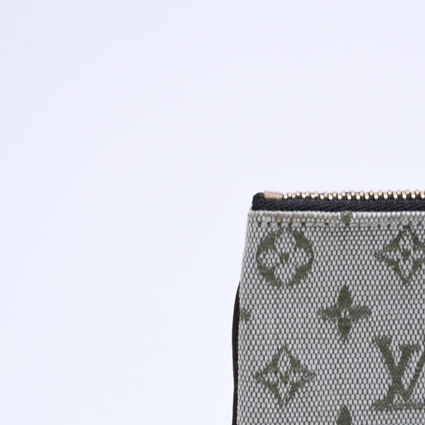 極美品 LOUIS VUITTON ルイヴィトン モノグラムミニ ポシェットクレ コインケース M92236 キャンバス ゴールド金具 グリーン 中古 4a007168