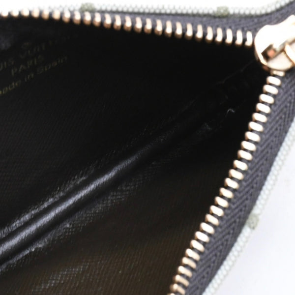 極美品 LOUIS VUITTON ルイヴィトン モノグラムミニ ポシェットクレ コインケース M92236 キャンバス ゴールド金具 グリーン 中古 4a007168