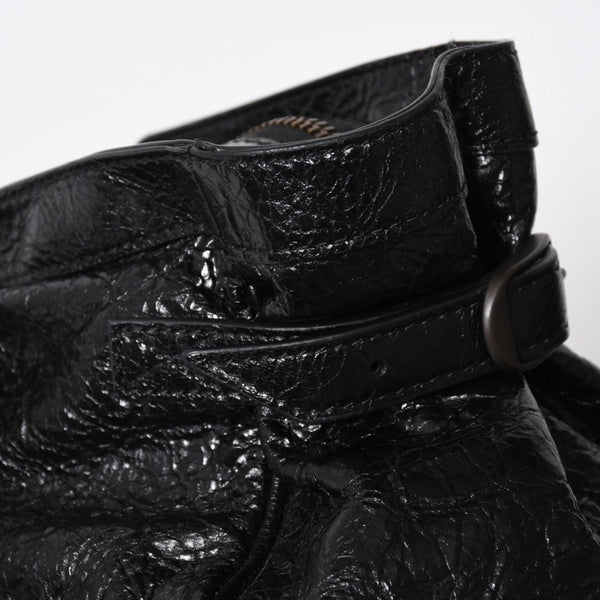 極美品 BALENCIAGA バレンシアガ ル シティ イーストウェスト トートバッグ 845704 ショルダーバッグ 現行モデル ブラック ブロンズ金具 中古 4a006964