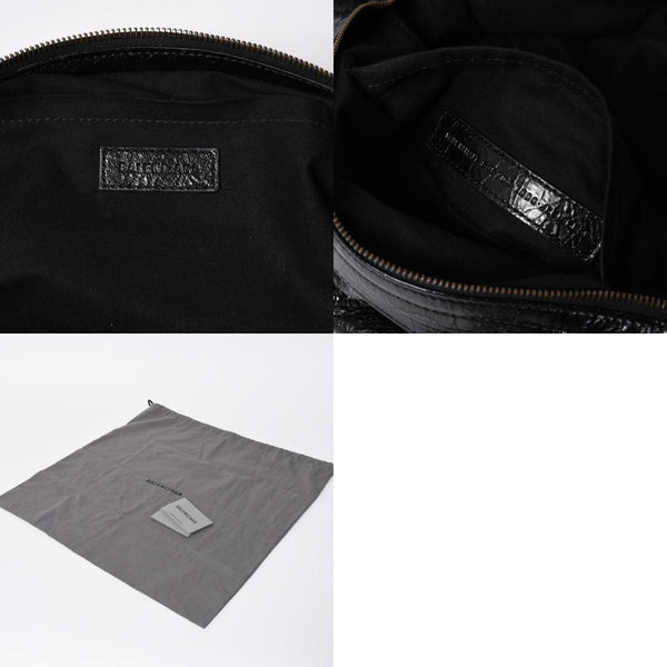 極美品 BALENCIAGA バレンシアガ ル シティ イーストウェスト トートバッグ 845704 ショルダーバッグ 現行モデル ブラック ブロンズ金具 中古 4a006964