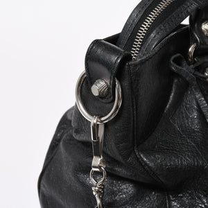 BALENCIAGA バレンシアガ ザ ジャイアント ヴェロ ハンドバッグ 282010 ショルダーバッグ 2WAY ブラック シルバー金具 美品 中古 4a006966