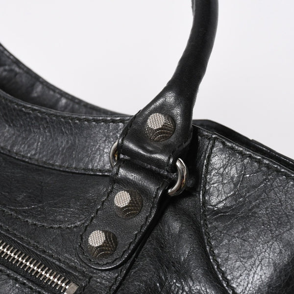BALENCIAGA バレンシアガ ザ ジャイアント ヴェロ ハンドバッグ 282010 ショルダーバッグ 2WAY ブラック シルバー金具 美品 中古 4a006966