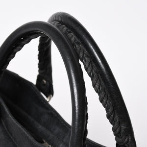 BALENCIAGA バレンシアガ ザ ジャイアント ヴェロ ハンドバッグ 282010 ショルダーバッグ 2WAY ブラック シルバー金具 美品 中古 4a006966