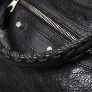 BALENCIAGA バレンシアガ ザ ジャイアント ヴェロ ハンドバッグ 282010 ショルダーバッグ 2WAY ブラック シルバー金具 美品 中古 4a006966