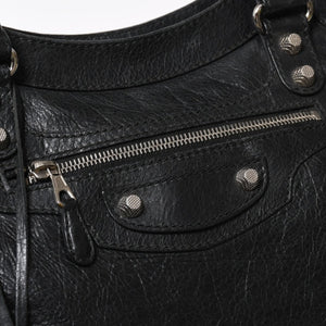 BALENCIAGA バレンシアガ ザ ジャイアント ヴェロ ハンドバッグ 282010 ショルダーバッグ 2WAY ブラック シルバー金具 美品 中古 4a006966