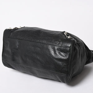 BALENCIAGA バレンシアガ ザ ジャイアント ヴェロ ハンドバッグ 282010 ショルダーバッグ 2WAY ブラック シルバー金具 美品 中古 4a006966