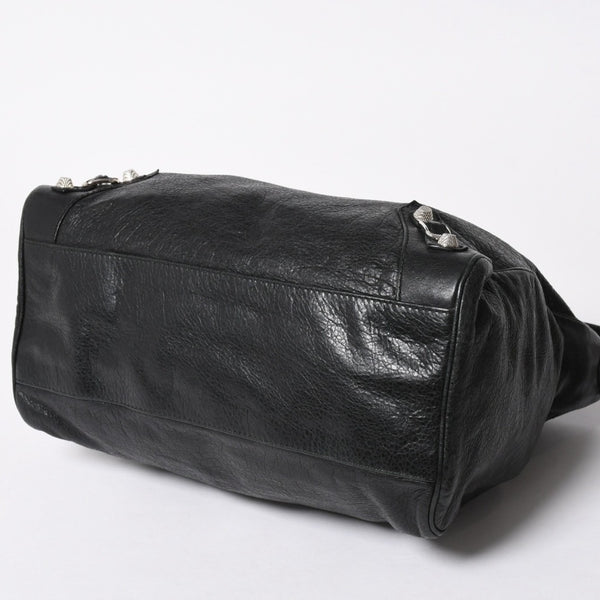 BALENCIAGA バレンシアガ ザ ジャイアント ヴェロ ハンドバッグ 282010 ショルダーバッグ 2WAY ブラック シルバー金具 美品 中古 4a006966