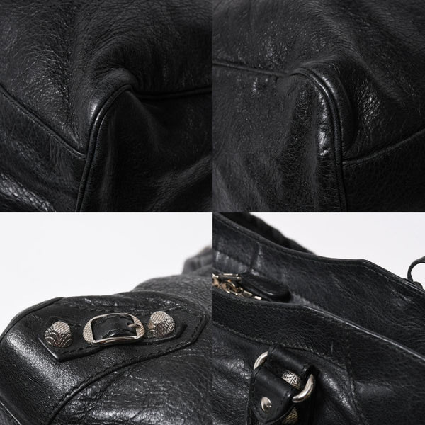 BALENCIAGA バレンシアガ ザ ジャイアント ヴェロ ハンドバッグ 282010 ショルダーバッグ 2WAY ブラック シルバー金具 美品 中古 4a006966