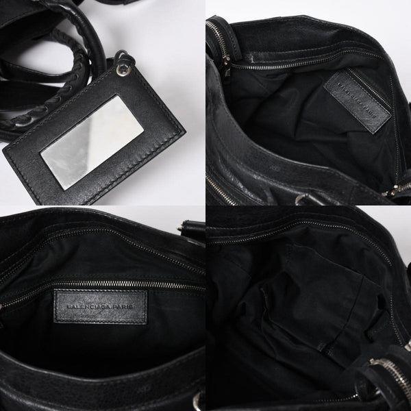 BALENCIAGA バレンシアガ ザ ジャイアント ヴェロ ハンドバッグ 282010 ショルダーバッグ 2WAY ブラック シルバー金具 美品 中古 4a006966
