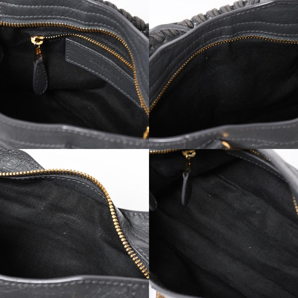 極美品 BALENCIAGA バレンシアガ LE CITY MINI ミニ シティ ハンドバッグ ショルダーバッグ 2WAYバッグ 309544 グレー ゴールド金具 中古 4a006988