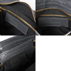 極美品 BALENCIAGA バレンシアガ LE CITY MINI ミニ シティ ハンドバッグ ショルダーバッグ 2WAYバッグ 309544 グレー ゴールド金具 中古 4a006988