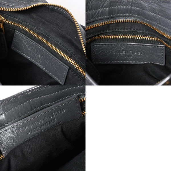極美品 BALENCIAGA バレンシアガ LE CITY MINI ミニ シティ ハンドバッグ ショルダーバッグ 2WAYバッグ 309544 グレー ゴールド金具 中古 4a006988