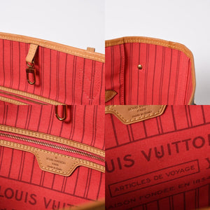 極美品 LOUIS VUITTON ルイヴィトン モノグラム ラマージュ ネヴァーフルMM トートバッグ M41603 モノグラムキャンバス ブラウン ピンク ゴールド金具 中古 4a007065