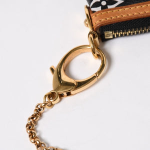 極美品 LOUIS VUITTON ルイヴィトン ポーチ M60097 ポシェット ミラMM モノグラムマルチカラー 村上隆 ブラック 中古 4a007194