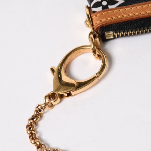 極美品 LOUIS VUITTON ルイヴィトン ポーチ M60097 ポシェット ミラMM モノグラムマルチカラー 村上隆 ブラック 中古 4a007194