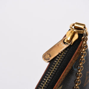 極美品 LOUIS VUITTON ルイヴィトン ポーチ M60097 ポシェット ミラMM モノグラムマルチカラー 村上隆 ブラック 中古 4a007194