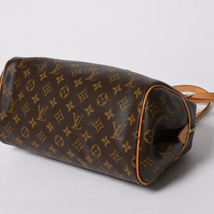 極美品 LOUIS VUITTON ルイヴィトン モントルグイユ PM ハンドバッグ M95565 PVC ヌメ革 ブラウン ゴールド金具 中古 4a006972