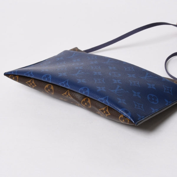 極美品 LOUIS VUITTON ルイヴィトンパシフィック スプリット サコッシュ M43854 モノグラム コバルト ブルー 中古 4a006937