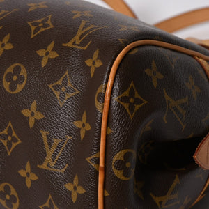 極美品 LOUIS VUITTON ルイヴィトン モントルグイユ PM ハンドバッグ M95565 PVC ヌメ革 ブラウン ゴールド金具 中古 4a006972