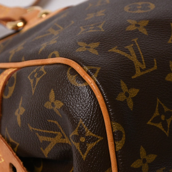 極美品 LOUIS VUITTON ルイヴィトン モントルグイユ PM ハンドバッグ M95565 PVC ヌメ革 ブラウン ゴールド金具 中古 4a006972