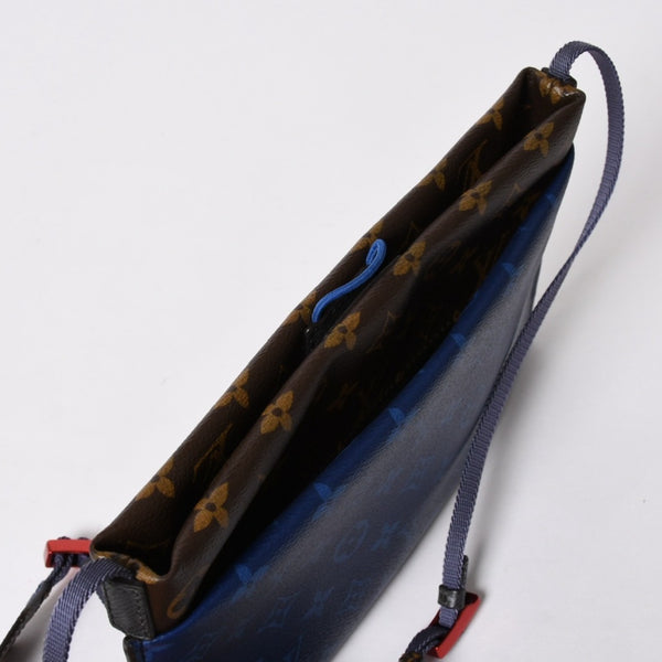 極美品 LOUIS VUITTON ルイヴィトンパシフィック スプリット サコッシュ M43854 モノグラム コバルト ブルー 中古 4a006937