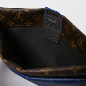 極美品 LOUIS VUITTON ルイヴィトンパシフィック スプリット サコッシュ M43854 モノグラム コバルト ブルー 中古 4a006937