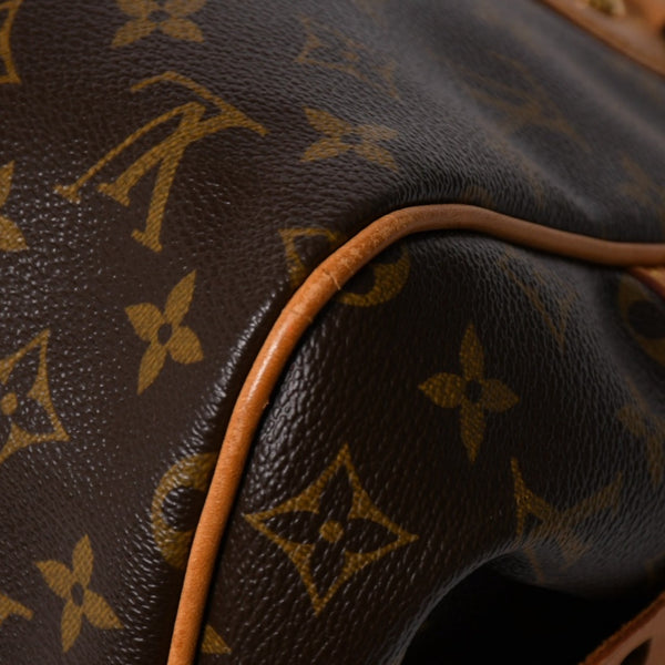 極美品 LOUIS VUITTON ルイヴィトン モントルグイユ PM ハンドバッグ M95565 PVC ヌメ革 ブラウン ゴールド金具 中古 4a006972