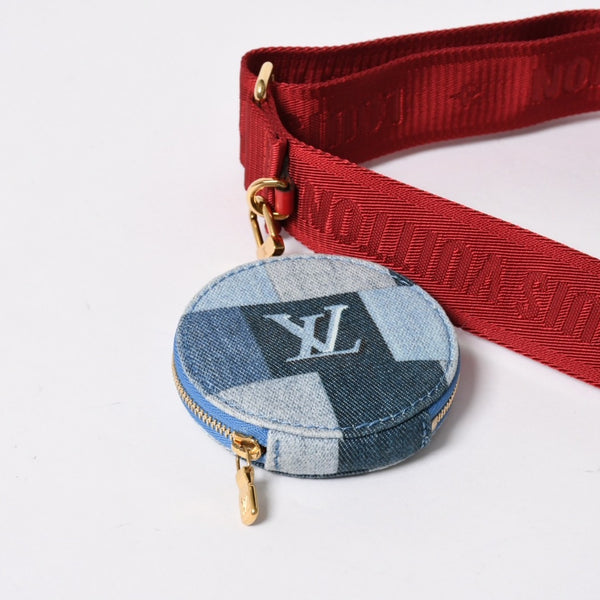 極美品 LOUIS VUITTON ルイヴィトン ミュルティポシェット アクセソワール アクセサリーポーチ M44990 デニム モノグラム 中古 4a006951