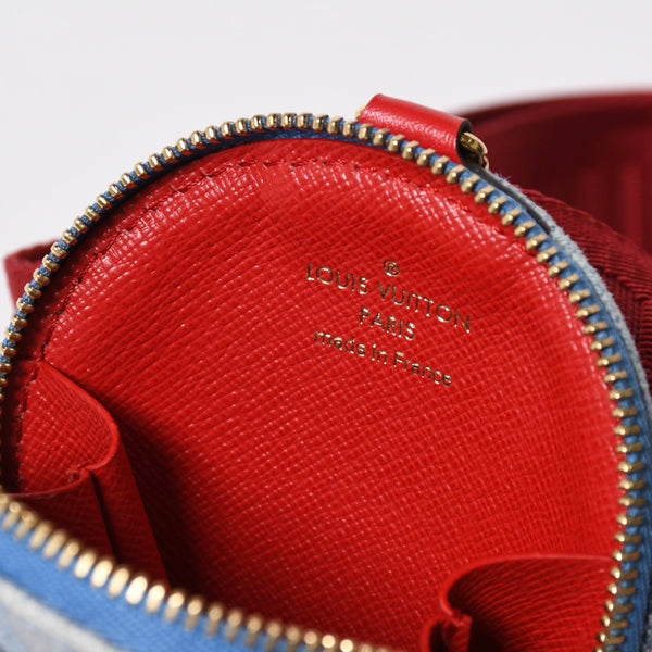 極美品 LOUIS VUITTON ルイヴィトン ミュルティポシェット アクセソワール アクセサリーポーチ M44990 デニム モノグラム 中古 4a006951