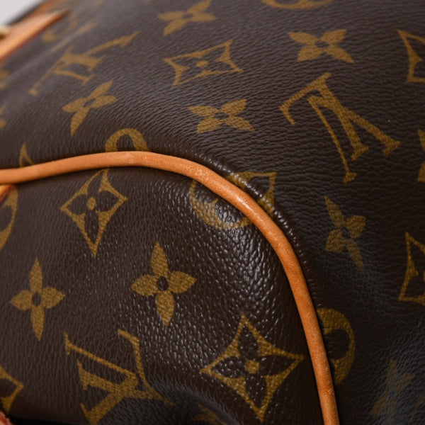 極美品 LOUIS VUITTON ルイヴィトン モントルグイユ PM ハンドバッグ M95565 PVC ヌメ革 ブラウン ゴールド金具 中古 4a006972