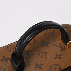 極美品 LOUIS VUITTON ルイヴィトン ヴァニティー・チェーン ポーチ モノグラム・リバース M47125 ブラウン ゴールド金具 中古 4a007059