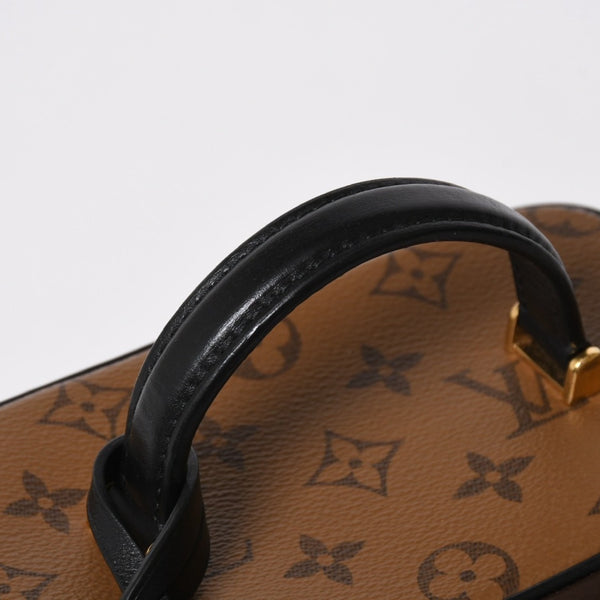 極美品 LOUIS VUITTON ルイヴィトン ヴァニティー・チェーン ポーチ モノグラム・リバース M47125 ブラウン ゴールド金具 中古 4a007059