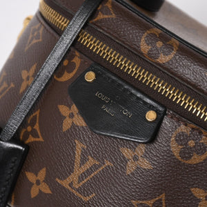 極美品 LOUIS VUITTON ルイヴィトン ヴァニティー・チェーン ポーチ モノグラム・リバース M47125 ブラウン ゴールド金具 中古 4a007059