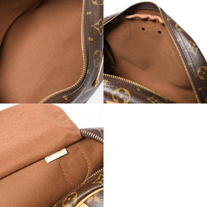 極美品 LOUIS VUITTON ルイヴィトン モントルグイユ PM ハンドバッグ M95565 PVC ヌメ革 ブラウン ゴールド金具 中古 4a006972