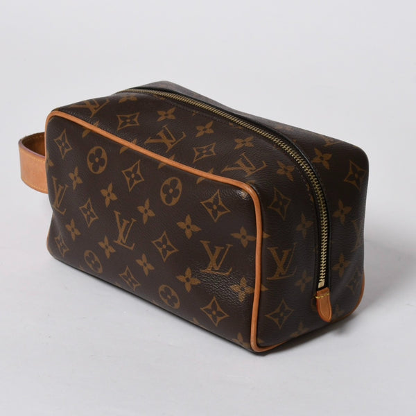 LOUIS VUITTON ルイヴィトン ロッカー ドップ キット クラッチポーチバッグ M83112 ブラウン ゴールド金具 美品 中古 4a006939