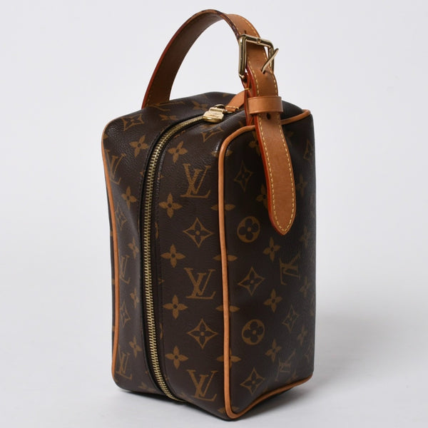 LOUIS VUITTON ルイヴィトン ロッカー ドップ キット クラッチポーチバッグ M83112 ブラウン ゴールド金具 美品 中古 4a006939