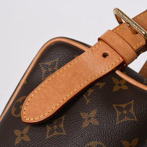 LOUIS VUITTON ルイヴィトン ロッカー ドップ キット クラッチポーチバッグ M83112 ブラウン ゴールド金具 美品 中古 4a006939