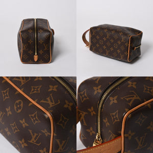 LOUIS VUITTON ルイヴィトン ロッカー ドップ キット クラッチポーチバッグ M83112 ブラウン ゴールド金具 美品 中古 4a006939