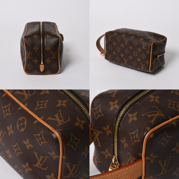 LOUIS VUITTON ルイヴィトン ロッカー ドップ キット クラッチポーチバッグ M83112 ブラウン ゴールド金具 美品 中古 4a006939