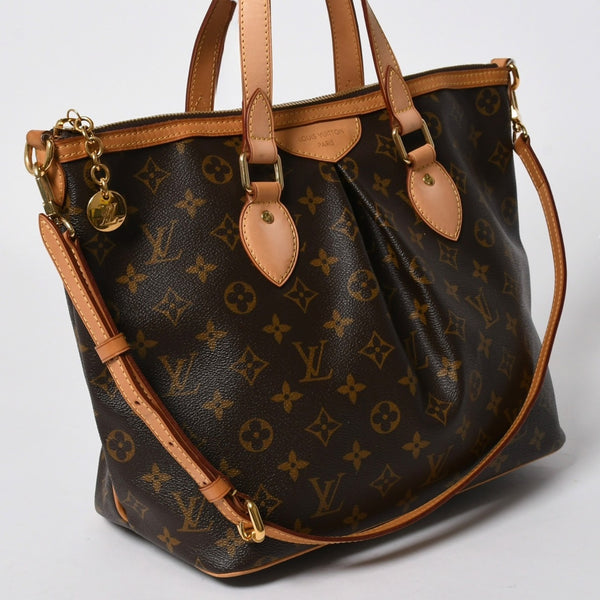 極美品 LOUIS VUITTON ルイヴィトン パレルモPM ハンドバッグ M40145 モノグラム 2WAY PVC レザー ゴールド金具 中古 4a006935