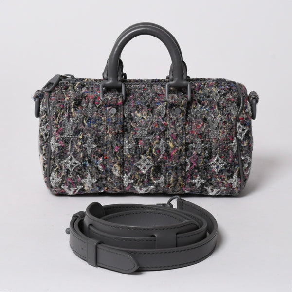 極美品 LOUISVUITTON ルイヴィトン キーポルXS モノグラムフェルト ツイード リサイクル M80821 マルチ 2WAY 中古 4a007158