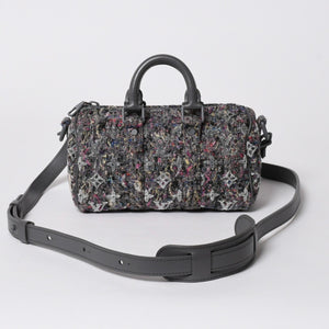 極美品 LOUISVUITTON ルイヴィトン キーポルXS モノグラムフェルト ツイード リサイクル M80821 マルチ 2WAY 中古 4a007158