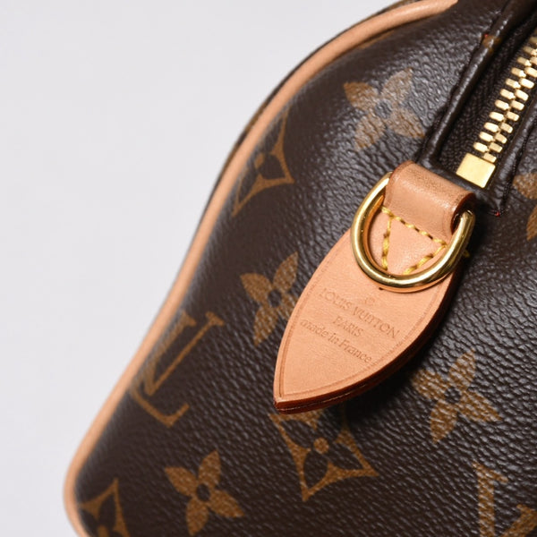 極美品 LOUIS VUITTON ルイヴィトン ハンドバッグ スピーディバンドリエール20 M46222 レザー PVC ブラウン ゴールド金具 中古 4a007154