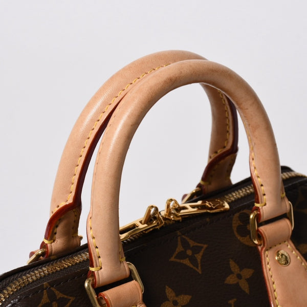 極美品 LOUIS VUITTON ルイヴィトン ハンドバッグ スピーディバンドリエール20 M46222 レザー PVC ブラウン ゴールド金具 中古 4a007154