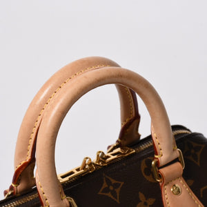 極美品 LOUIS VUITTON ルイヴィトン ハンドバッグ スピーディバンドリエール20 M46222 レザー PVC ブラウン ゴールド金具 中古 4a007154