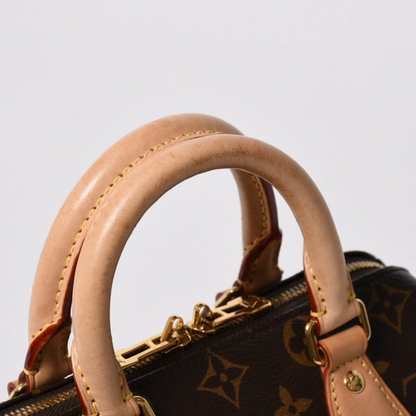 極美品 LOUIS VUITTON ルイヴィトン ハンドバッグ スピーディバンドリエール20 M46222 レザー PVC ブラウン ゴールド金具 中古 4a007154