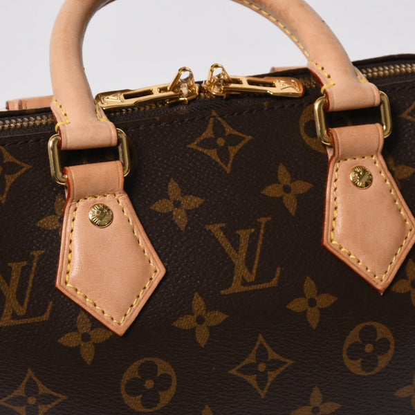 極美品 LOUIS VUITTON ルイヴィトン ハンドバッグ スピーディバンドリエール20 M46222 レザー PVC ブラウン ゴールド金具 中古 4a007154
