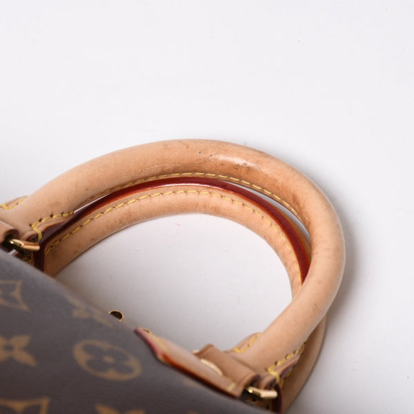 極美品 LOUIS VUITTON ルイヴィトン ハンドバッグ スピーディバンドリエール20 M46222 レザー PVC ブラウン ゴールド金具 中古 4a007154