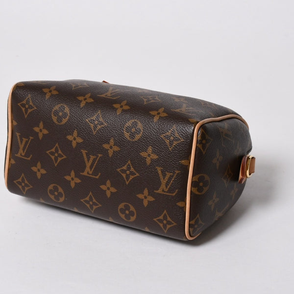 極美品 LOUIS VUITTON ルイヴィトン ハンドバッグ スピーディバンドリエール20 M46222 レザー PVC ブラウン ゴールド金具 中古 4a007154