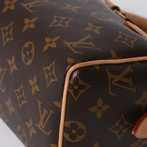 極美品 LOUIS VUITTON ルイヴィトン ハンドバッグ スピーディバンドリエール20 M46222 レザー PVC ブラウン ゴールド金具 中古 4a007154